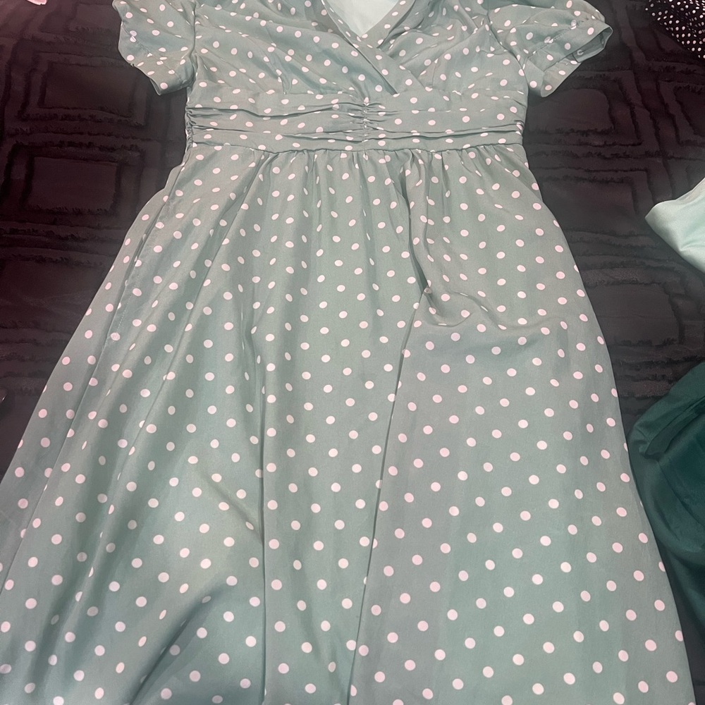 Gray Polka Dot Dress